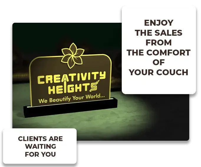 Creativity Heights Banner | Enjoy The Sales from The Comfort of Your Couch