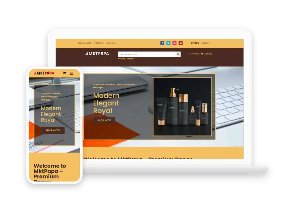 E-Commerce Website Design for Our MktPapa (Our Printing Partner) | Business Essentials